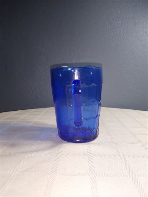 S Hazel Atlas Cobalt Blue Pressed Glass Shirley Temple Etsy