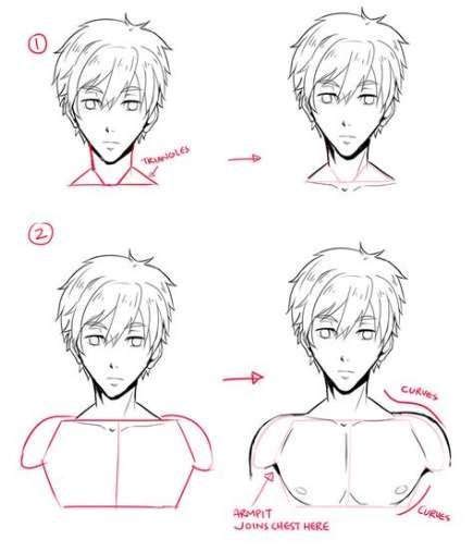 New How To Draw Anime Torso Male Body 41 Ideas Guy Drawing Anime