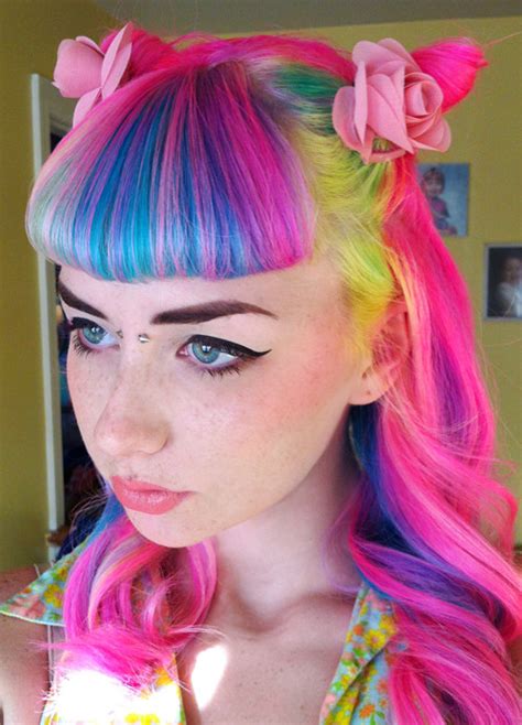 98 Real Girls Who Dare To Rock Rainbow Hair Popsugar Beauty Uk