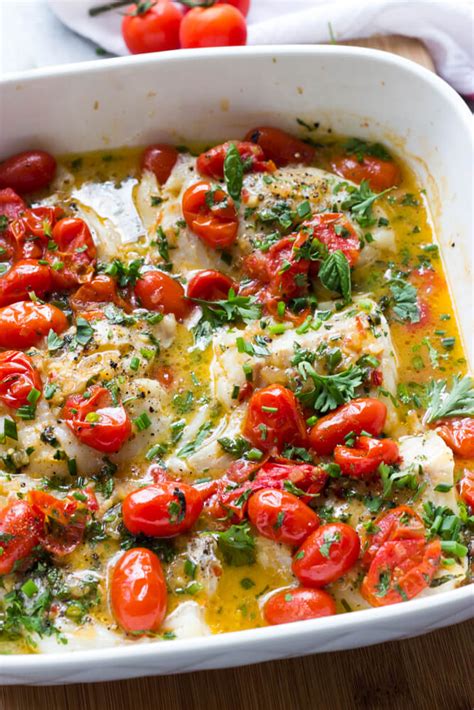 Grilled Cod With Spinach And Tomatoes