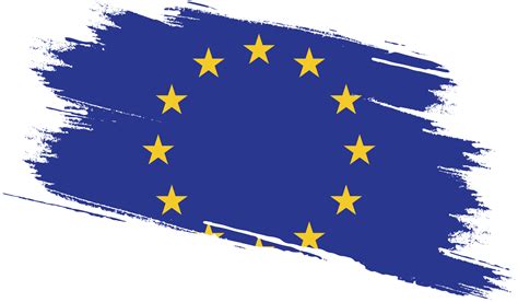 European Union Flag With Grunge Texture 12026927 Png