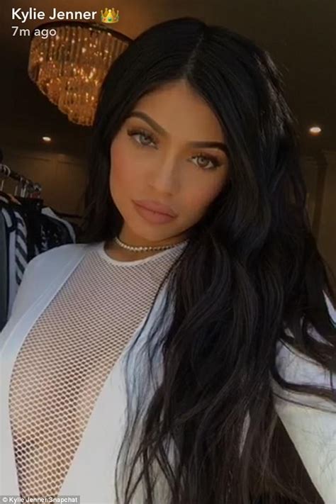 Kylie Jenner Flashes Her Bountiful Bosom In Plunging White Mesh Top Kylie Jenner Style Beauty
