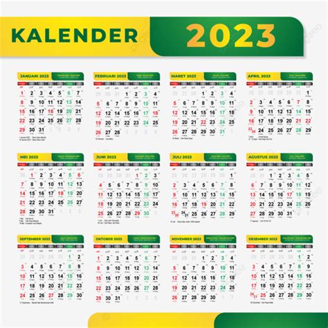 Kalender 2023 Lengkap Dengan Hijriyah Vector Imagesee