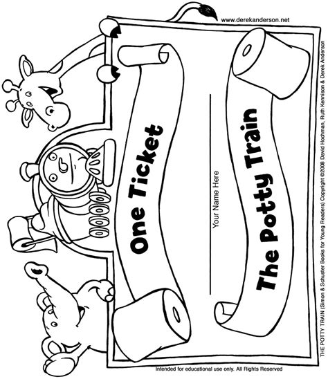 Potty training will be fun for kids with our cute selection of potty training charts. The Potty Train Ticket