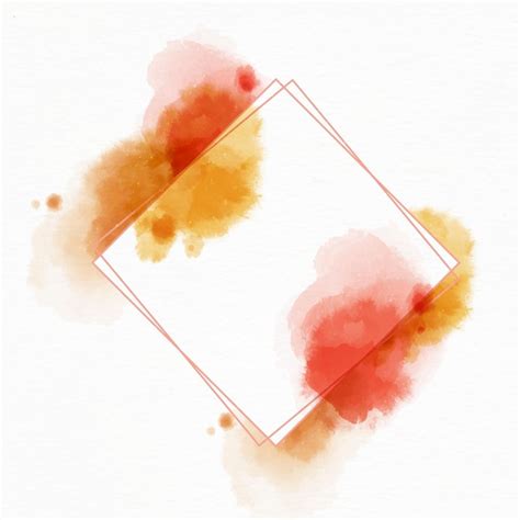 Free Vector Abstract Watercolor Squared Frame With Stains