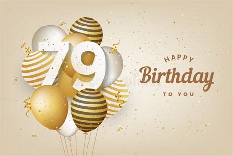 79th Birthday Logo With Silver Ring And Blue Ribbon Vector Design