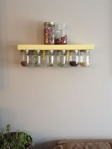My Mason Jar Shelf Mason Jar Shelf Decor Home Organization