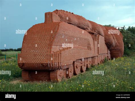 Brick Train Sculpture Mallard Locomotive Darlington By David Mach