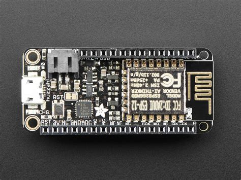 Adafruit Assembled Feather Huzzah W Esp8266 Wifi With Stacking Headers