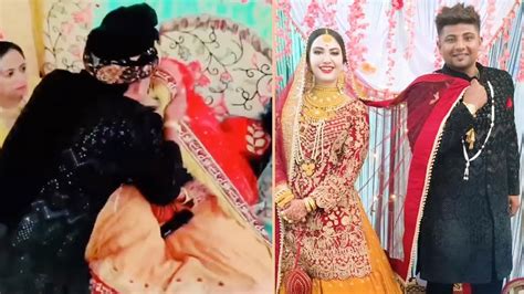 Sarfaraz Khan Exclusive Marriage Ceremony Video In Which He Kiss His Wife From Kashmir Youtube