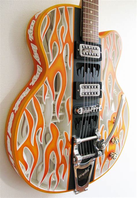 American Graffiti 3d Printed Guitar Body 800x1154 By Odd Guitar Design Beautiful Guitars