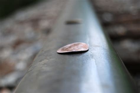 Pennies On The Tracks Free Stock Photo Public Domain Pictures