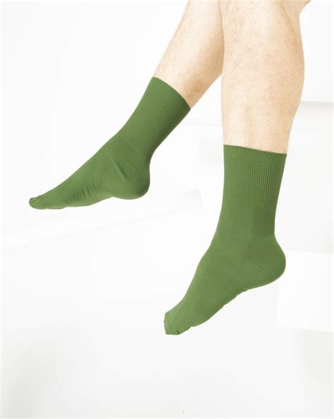 Olive Green Nylon Socks Style 1551 We Love Colors