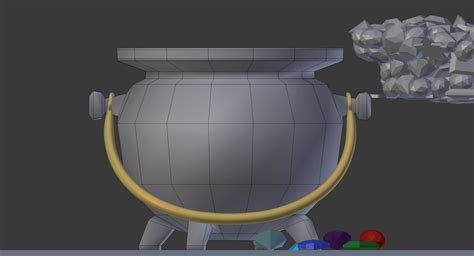 Pot Of Gems 3d Model Cgtrader