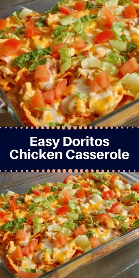 Doritos casserole with chicken is an easy weeknight dinner recipe using rotisserie chicken. Doritos Chicken Casserole in 2020 | Chicken dorito ...