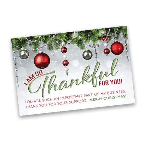 Holiday Thank You Card 4 X 6 Merry Christmas Itw