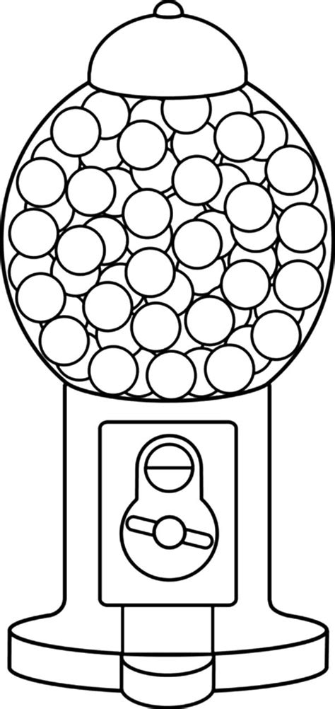 The pdf prints best on standard 8.5 x 11 paper. Gumball machine coloring page - Coloring pages for kids