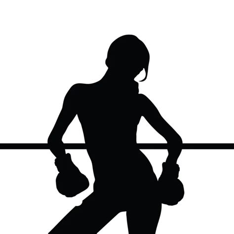 Female Boxing Silhouette Stock Vectors Royalty Free Female Boxing