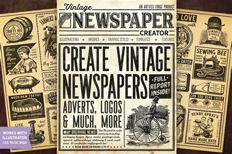 Vintage Newspaper Creator | Creative Market