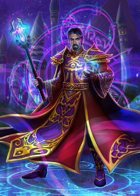 Harrious By Cher Ro Male Human Sorcerer Wizard With Staff Blue