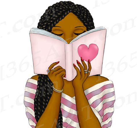 Black Woman Reading Clipart African American Book Png I 365 Art