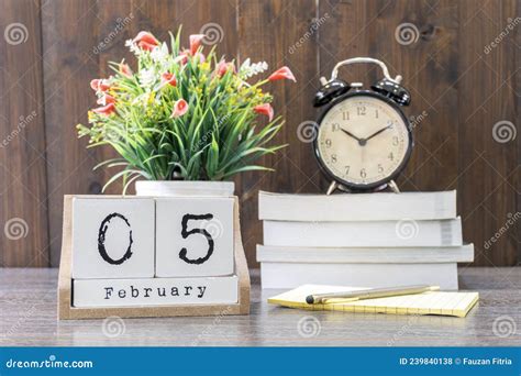 5th Day Of The Month February 5 Day Of The Year Concept Stock Photo