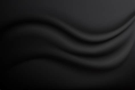 Black Satin Silk Cloth Fabric Textile With Wavy Folds Abstract