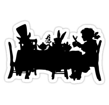 Alice in Wonderland Mad Hatters Tea Party Silhouette ...
