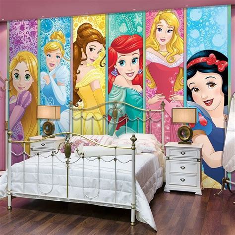 Giant Size Wallpaper Mural For Girls Bedroom Disney Princesses Wall