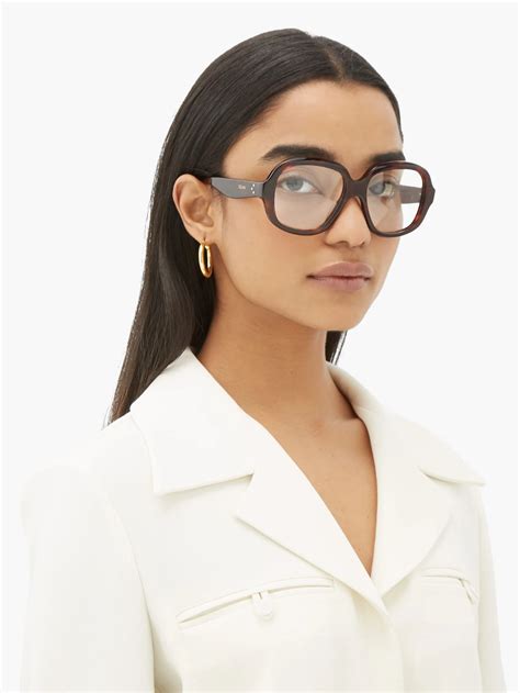 Oversized Round Tortoiseshell Acetate Glasses Celine Eyewear Matchesfashion Us Glasses