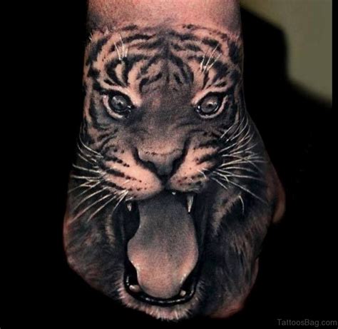 Be someone that makes you happy 62 Mind Blowing Tiger Tattoo On Hand