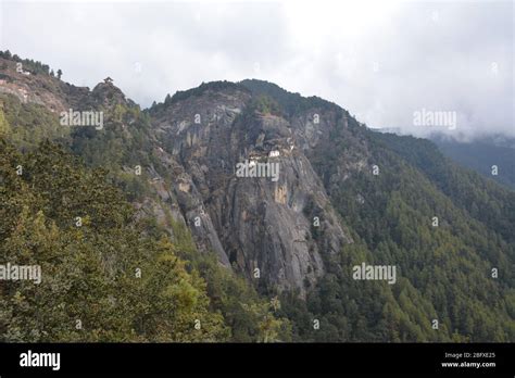 Distant View Of The Tiger S Nest Monastery From The Hike Also Known As