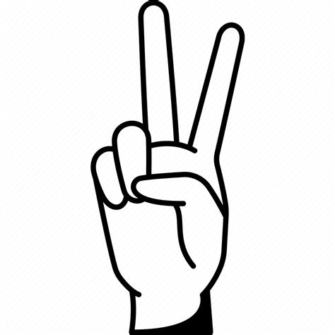 Peace Victory Pacifist Fingers Gesture Icon Download On Iconfinder