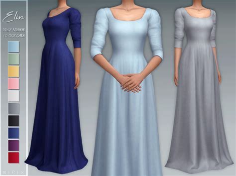 Sifixcc Elin Dress Download Tsr Base Game Emily Cc Finds