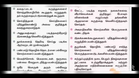 4th5th Tamil Learning Outcomes Youtube