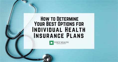 how to determine your best options for individual health insurance plans — voice wealth