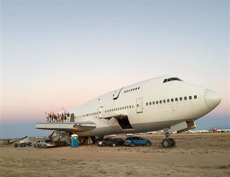 boeing 747 transformed into largest art car ever at burning man bored panda
