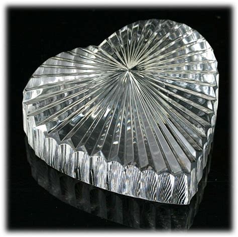 Waterford Heart Paperweight Vintage Crystal Signed Etsy