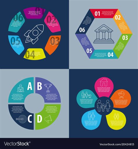 Infographics Diagrams Chart Royalty Free Vector Image