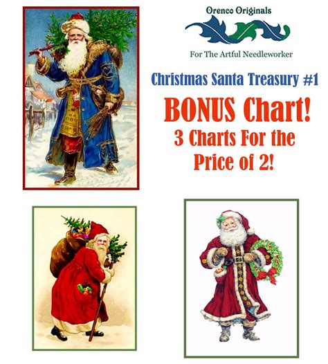 Christmas Santa Deluxe Treasury1 Three Counted Cross Stitch Patterns