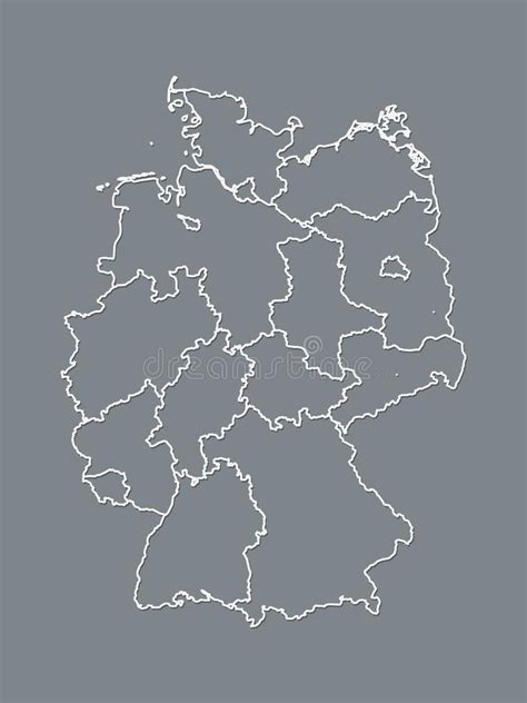 Germany Map On White Background Stock Vector