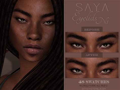 Eyelids N1 By Sayasims The Sims 4 Catalog