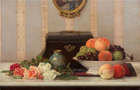 Jan Bogaerts An Elegant Still Life With Flowers And Fruits 1911