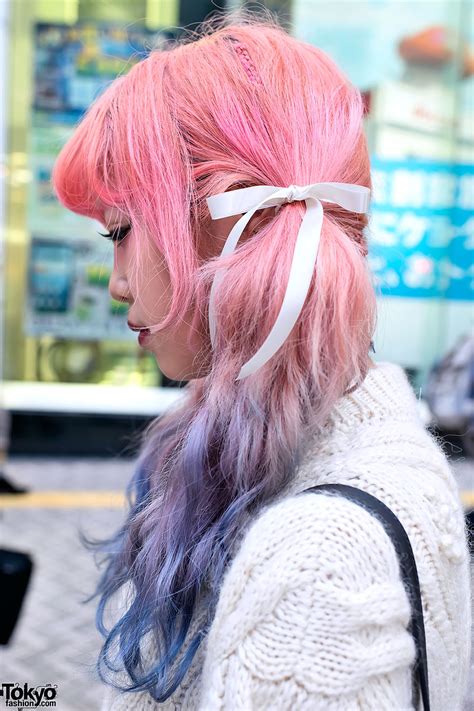 Maybe you would like to learn more about one of these? Dip Dye Hair, Cable Knit Sweater, Prada & Jeffrey Campbell in Shibuya