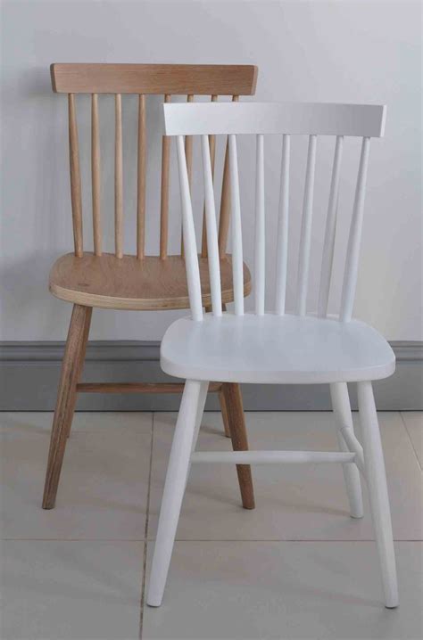 Sold and shipped by spreetail. Oxford Spindle Back Dining Chair - White Painted or Natural Oak - Home Barn Vintage