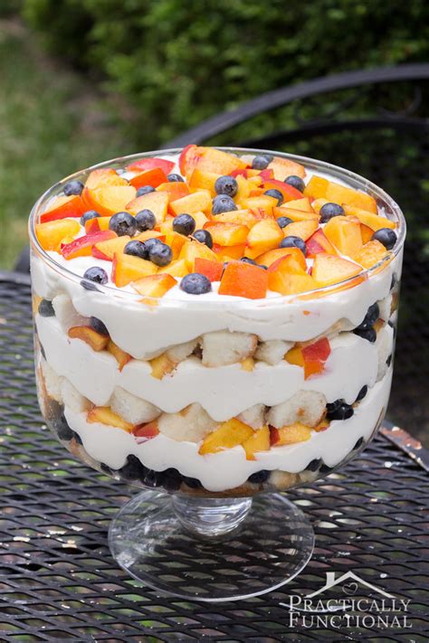 Looking for easy summer desserts? Summer Peach Blueberry Trifle Recipe