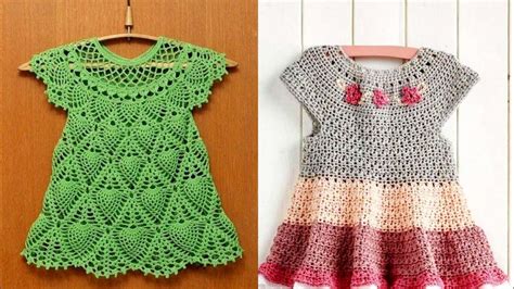 Top 45 Stylish Crochet Colourful Baby Frocks Patterns And Designs Youtube