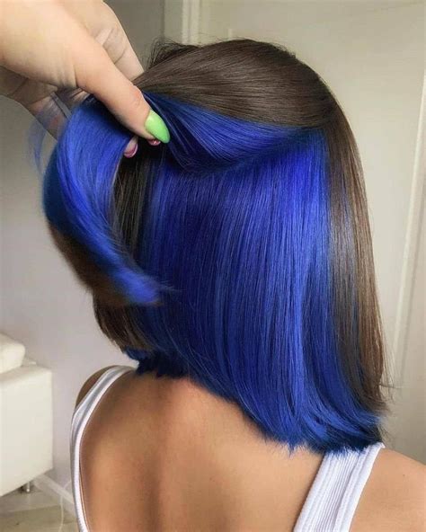 Hair Color Underneath Blue Warehouse Of Ideas