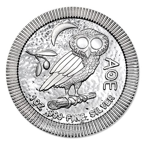 2017 Niue 1 Oz Silver 2 Athenian Owl Stackable Coin Uncirculated
