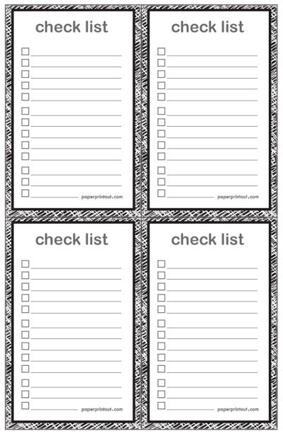 Free Printable Checklist For Shopping And More